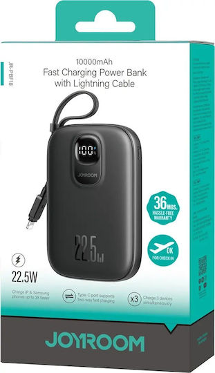 Joyroom JR-PBF18 Power Bank 10000mAh 22.5W με Θύρα USB-A και Θύρα USB-C Power Delivery Μαύρο