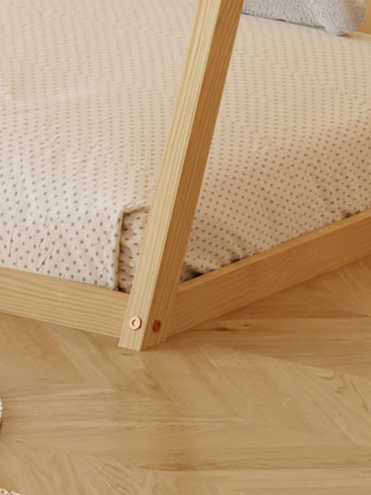 Munk Montessori Kids Bed Montessori Single Beige for Mattress 90x190cm