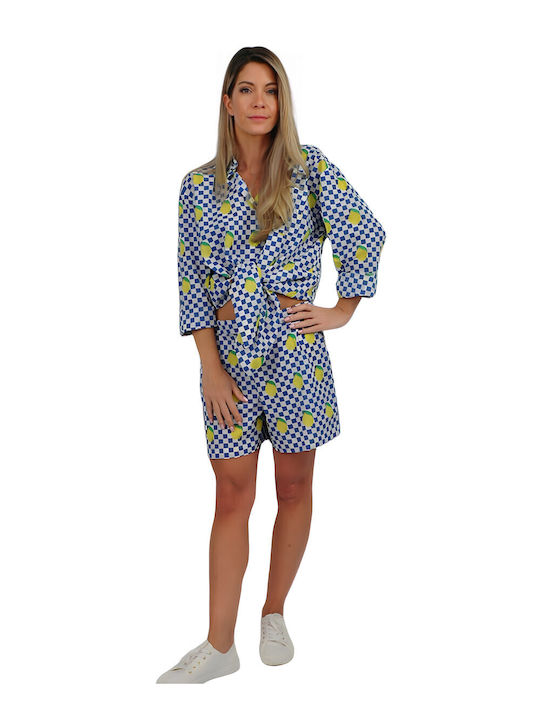 Set de femei cu Pantaloni scurți Blue With Lemons