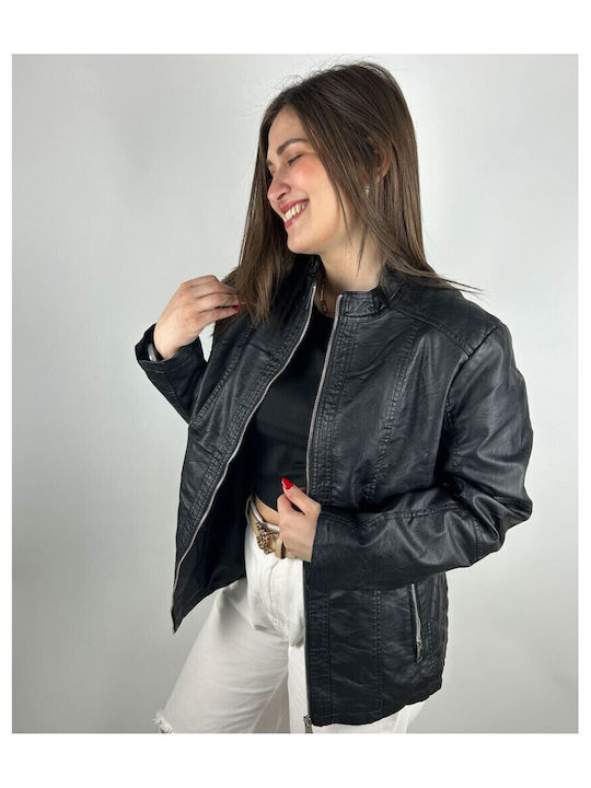Γυναικείο Biker Jacket Μαύρο