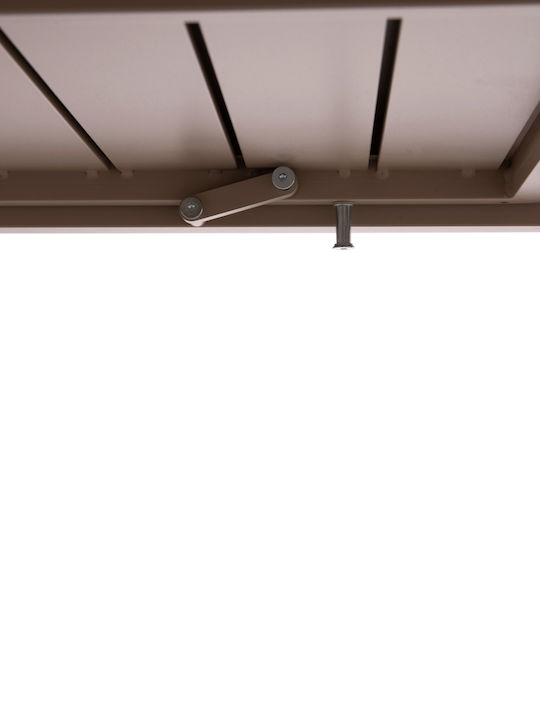 Маса Алуминиево Разтегателена Krum CAPPUCCINO 160x90x73бр