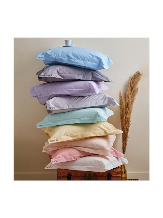 Cokitex Melody Σετ Μαξιλαροθήκες Oxford Plum 50x70εκ.