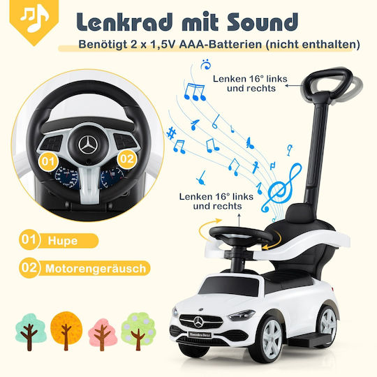 Costway Baby Walker Car Ride On for 36++ Months with Sounds TQ10365WH