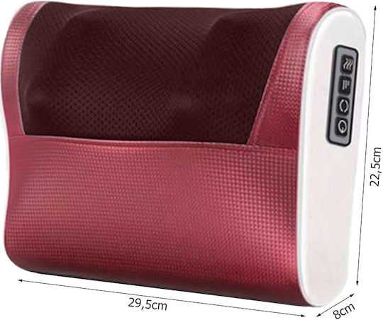 Verk Group Μαξιλάρι Μασάζ Shiatsu για τον Αυχένα, το Κεφάλι, την Πλάτη, τα Πόδια & το Σώμα με Υπέρυθρη Θερμότητα Καφέ