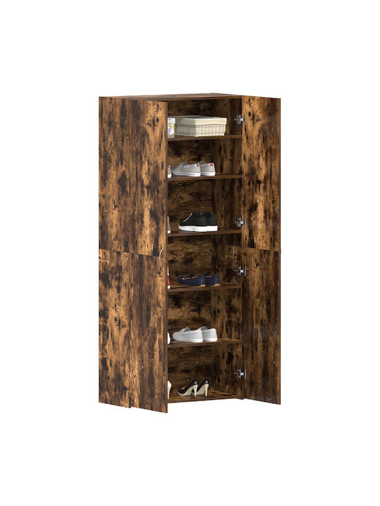 Wooden Shoe Organizer Beige 80x35.5x180cm