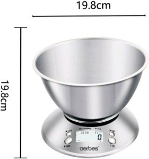 Stainless Steel Electronic Kitchen Scale Bowl Ab-c12 Aerbes Aerbes