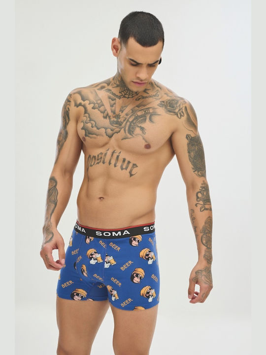 Herren Boxershorts Blue 1Packung