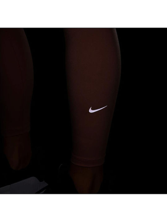 Dri-Fit One Training Γυναικείο Cropped Κολάν Ψηλόμεσο Πορτοκαλί