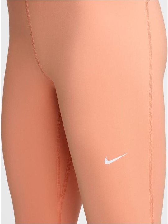 Dri-Fit Sculpt Training Γυναικείο Κολάν Σύσφιξης Ψηλόμεσο Πορτοκαλί