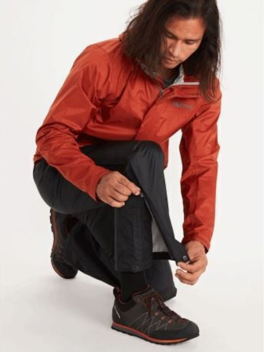 Marmot Precip Eco Full Zip Pant Ανδρικό Μακρύ Παντελόνι Πεζοπορίας Μαύρο
