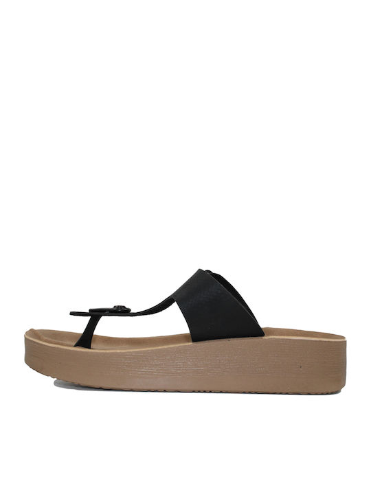 Women's Flat Sandals Anatomic in Black Color