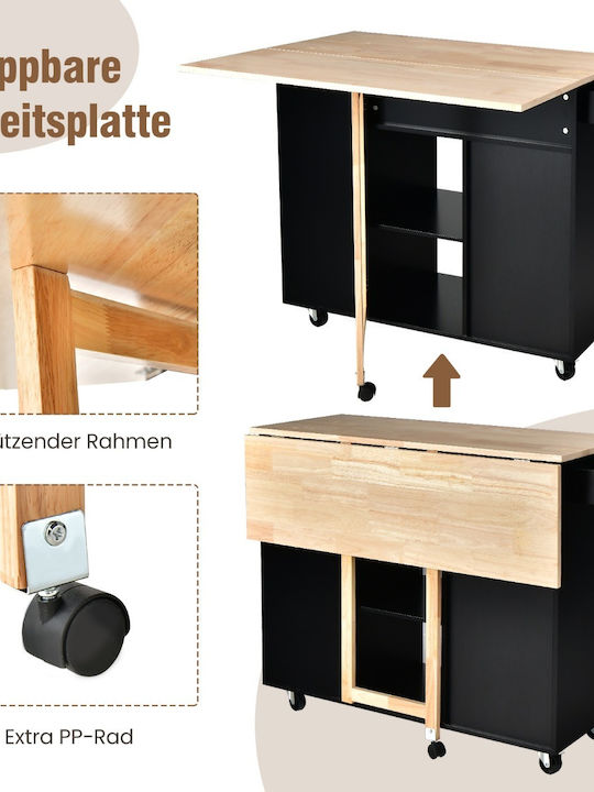 Boden Küchenschrank Schwarz 124x76x92cm