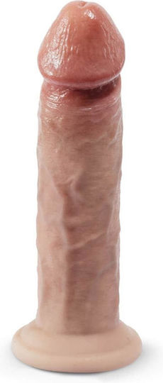 Glass Dildo With Suction Cup Flesh 19cm