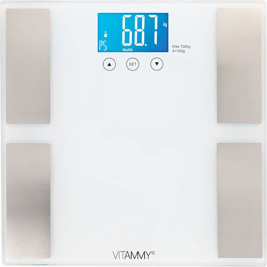 Vitammy Ψηφιακή Ζυγαριά 150kg Λευκή