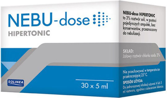 Hypertonic Saline Solution Solinea Nebu-Dose Concentration 3% 30 Single Doses X 5 Ml