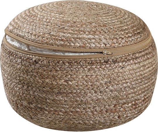 Πουφ Hocker Pol Rugs Grey Natural 40x40x20cm