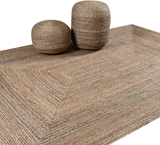 Πουφ Hocker Pol Rugs Grey Natural 40x40x20cm