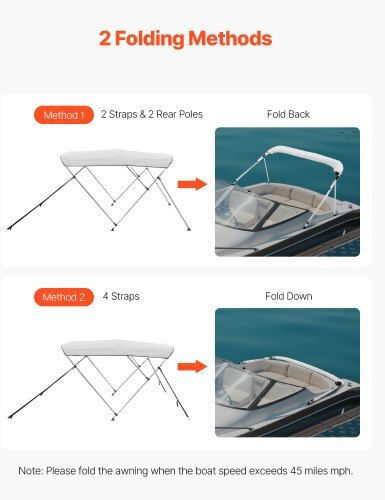 Vevor Τρίκλινη Σκηνή Σκίασης Σκάφους 72" X 79"-84" X 46" Ανοιχτό Γκρι 3gcyzyp72798drzo8v0