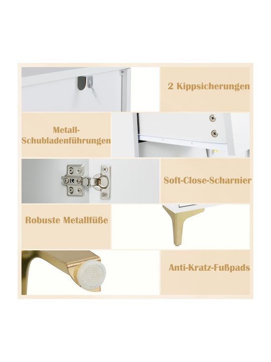 Bibliothek Gold 80x40x95.5cm