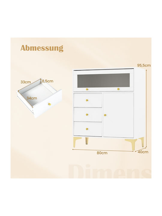 Bibliothek Gold 80x40x95.5cm