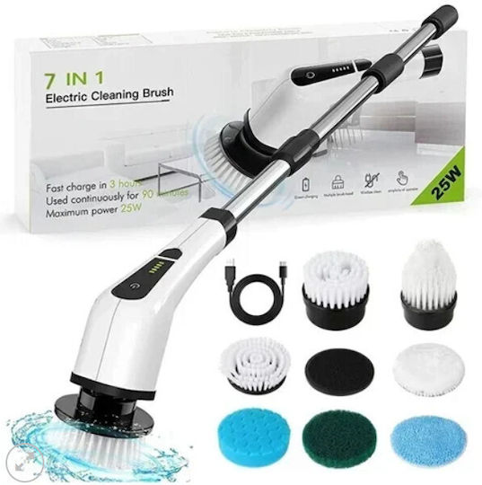 Multifunctional Electric Cleaning Brush 7 in 1 25w – Electric Cleaning Brush Ma-8827 White