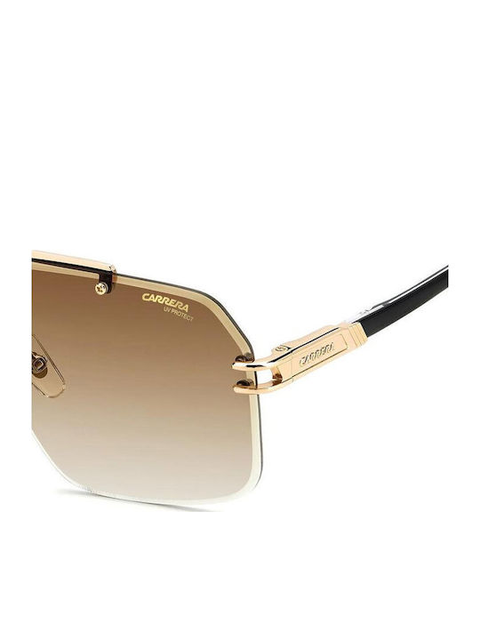 Carrera Women’s Sunglasses with Gold Metallic Frame and Grey Gradient Lens 1054/S VVP/YK