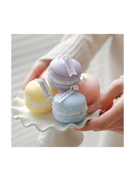 Handgemachte Macaron-Kerze Zartes Rosa