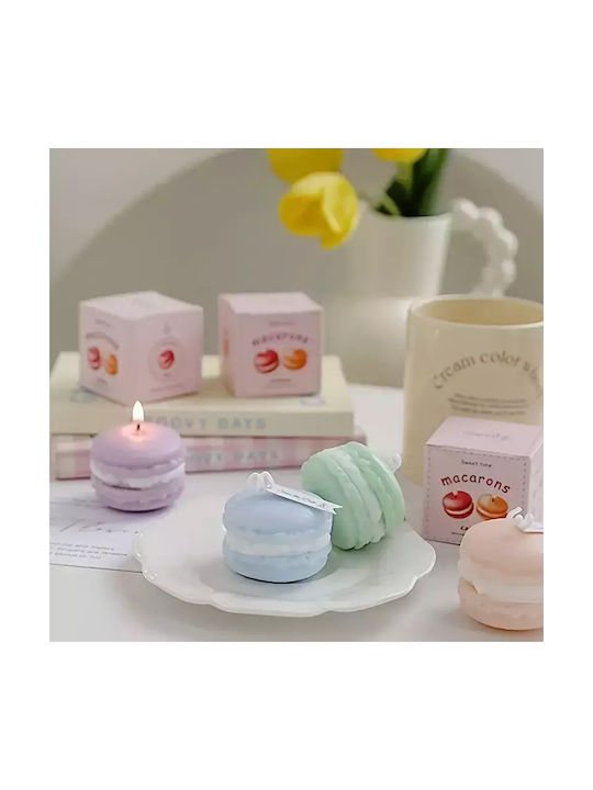 Handgemachte Macaron-Kerze Zartes Rosa