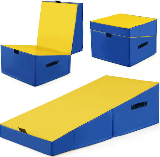 Costway Foldable Gymnastics Mat Ergonomic Design Durable PVC Cover Fh10120yw