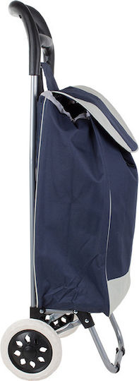Stoff Einkaufswagen Klappbar Blau 48x28x22cm