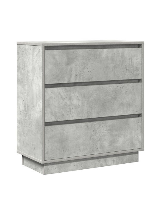 Wooden Chest of Drawers Γκρι Σκυρόδεμα 71x34.5x75cm