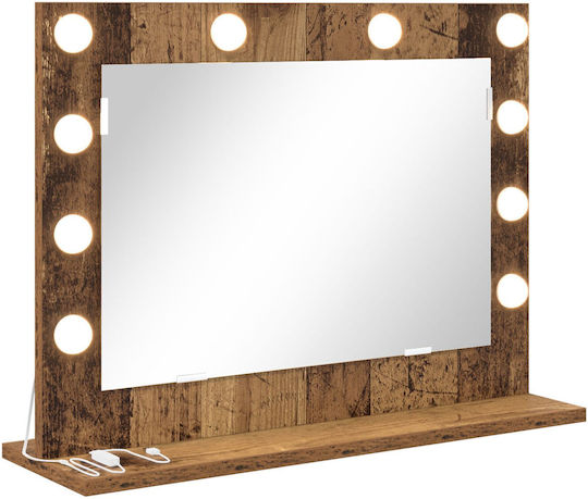 vidaXL 868315 Ορθογώνιος Led 60x45cm Καφέ