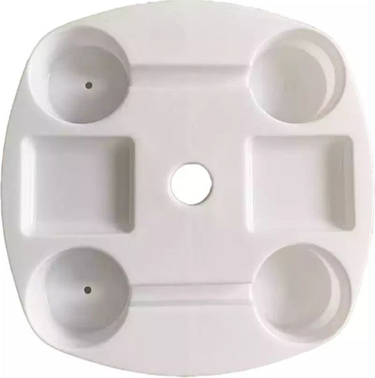 Hupa Beach Umbrella Table White