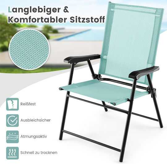 Stuhl Türkis 65x60x93cm