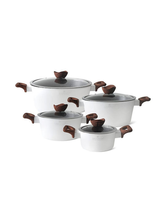 Rosa Bella Set de oale din aluminiu turnat cu strat antiaderent 8buc