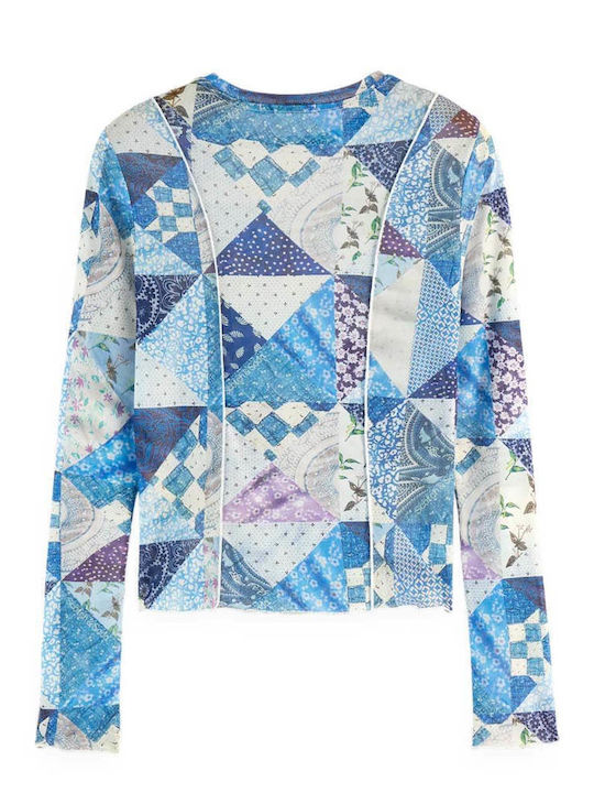 Scotch & Soda Memory Quilt Μπλούζα Μπλε