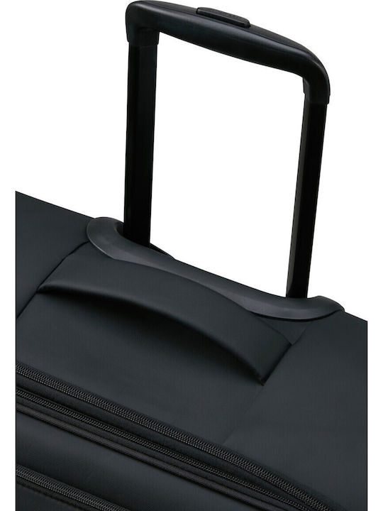 American Tourister Spinner Cabin Travel Suitcase Fabric Black - Blue with 4 Wheels Height 55cm 150910-2642