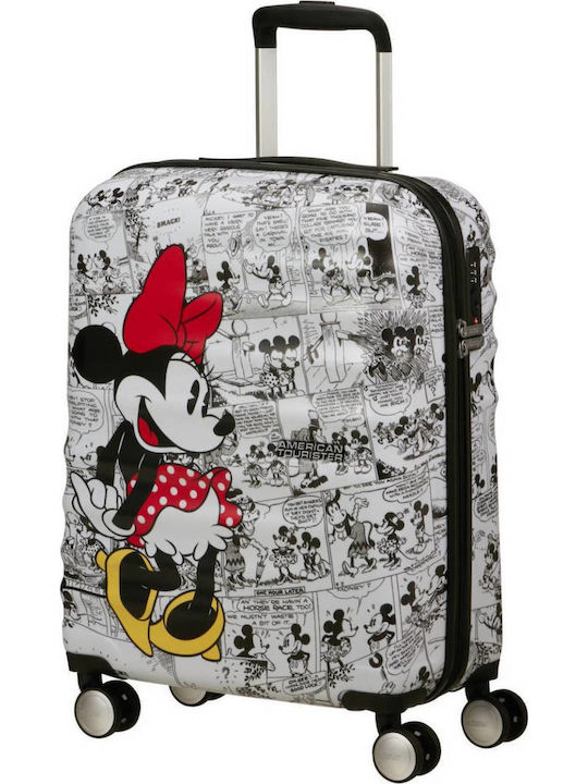 American Tourister Wavebreaker Valiză De Călătorie Pentru Copii Cabină Tough Albă Cu 4 Roți Înălțime 55cm
