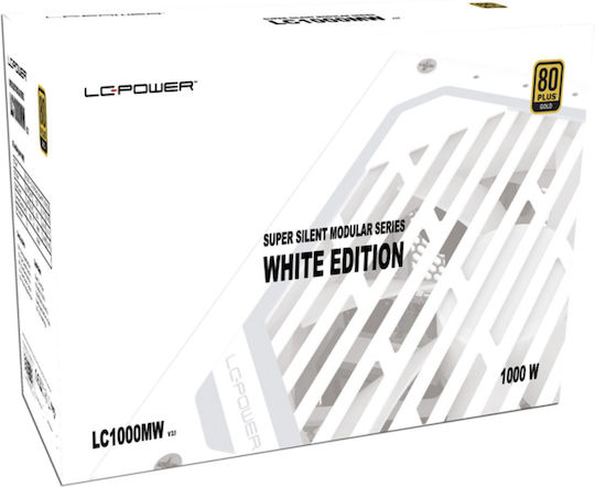 LC-Power LC1000MW rev. 3.1 1000W Λευκό Τροφοδοτικό Υπολογιστή Full Modular 80 Plus Gold