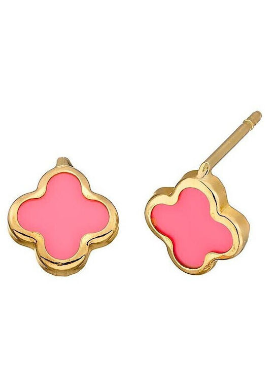 Atofio Kosmima Earrings made of Pink Gold with Stones