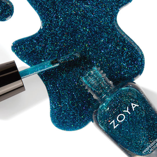 Zoya Holographic Βερνίκι Νυχιών Μακράς Διαρκείας Quick Dry Μπλε 15ml