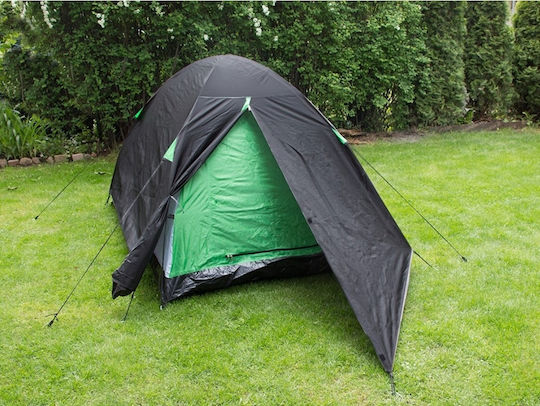 Iso Trade Σκηνή Camping Igloo Μαύρη με Διπλό Πανί 3 Εποχών για 2 Άτομα