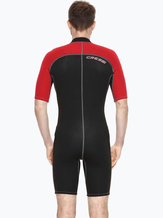 CressiSub Lido Monoshort De Scufundare Cu Fermoar Negru 2mm
