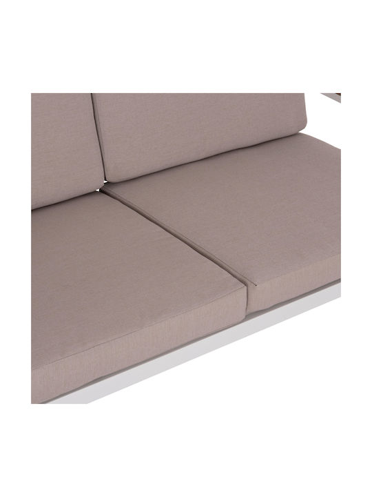 Safin Two-Seater Couch White-beige 140x70x77cm
