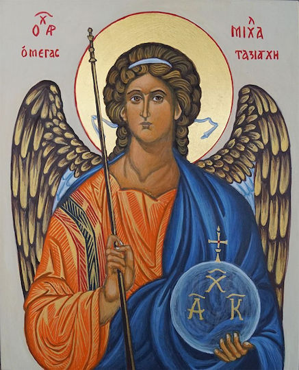 Stone Archangel Michael The Great Taxiarch-10x15cm-rectangular-glossy