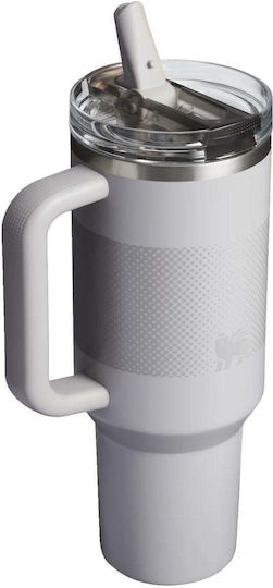 Stanley Quencher ProTour Flip Straw Handled Tumbler Thermos Stainless Steel BPA Free 1.18lt Ash Fade with Straw and Handle