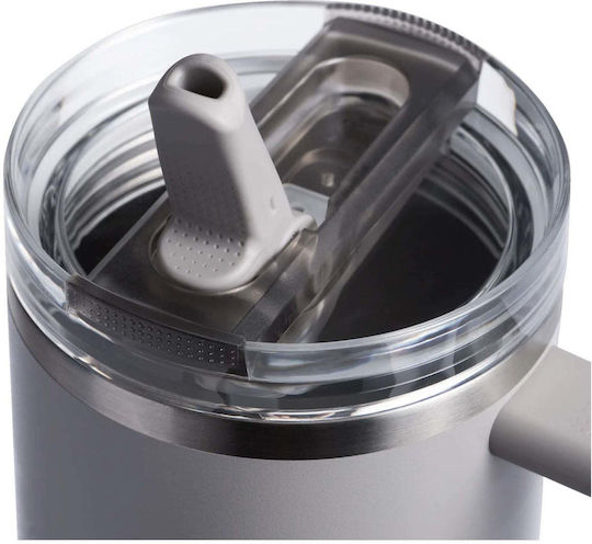 Stanley Quencher ProTour Flip Straw Handled Tumbler Thermos Stainless Steel BPA Free 1.18lt Ash Fade with Straw and Handle