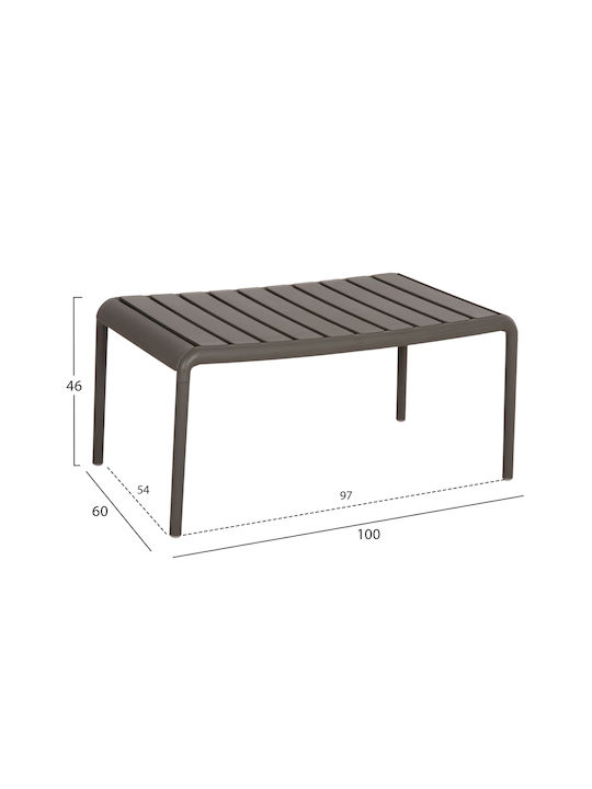 Tisch Zusammenklappbar Korver Dark Olive 100x60x64cm