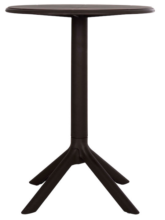 Tisch Zusammenklappbar Terrin Brown 60x60x75cm