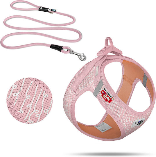 Curli Каишка/Водач за Куче Каишка Stretch Comfort Leash в Розов цвят